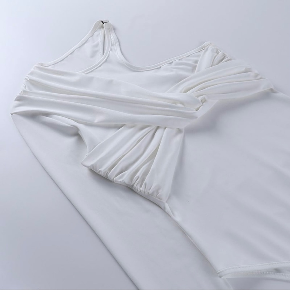 One Sleeve Twist Bodysuit - Picture 6 of 7